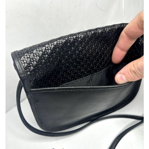 Fossil Authentic Black Genuine Leather Women's Crossbody Bag - Picture 8 of 13